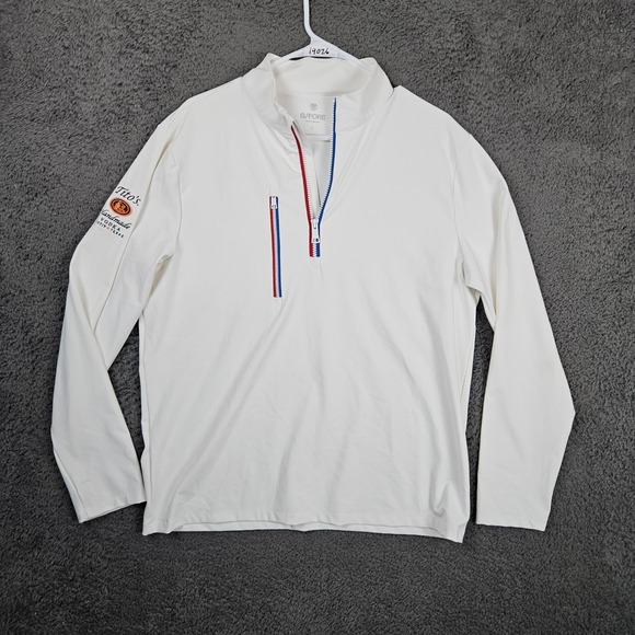 G/FORE Other - G/FORE Mens White Tito's Handmade Vodka Quarter Zip Golf Pullover L